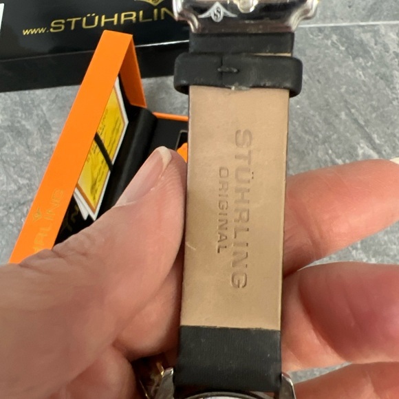 Stuhrling SkeletonWatch With Black Leather Band - Picture 7 of 10